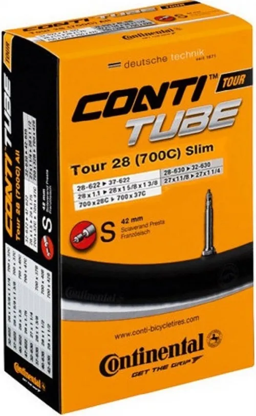 Камера 28 Continental Tour Tube Slim S42 (28-622->37-622/32-630) (140g)