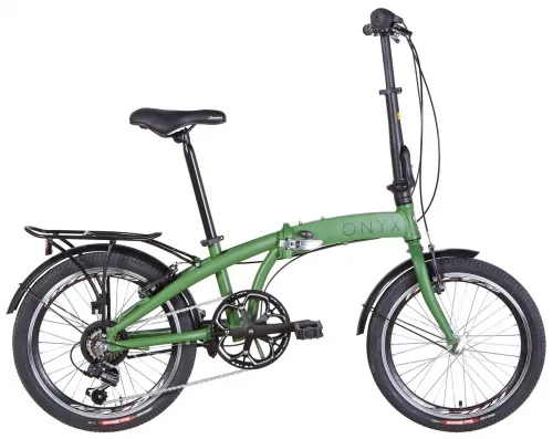 Велосипед 20 Dorozhnik ONYX Vbr (2022) хаки (м) с багажником и крыльями