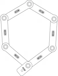 Замок сегментный ABUS 5700K/80 Bordo uGrip Blue 1