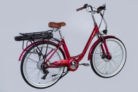 Велосипед 26" Dorozhnik eRUBY DD FR 36B 17.5А*г 500Вт (2025) бордовий 1