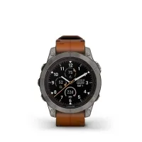 Смарт часы Garmin Fenix 7 Pro Sapphire Solar Titanium with сhestnut leather band 1