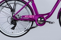 Велосипед 26" Dorozhnik eRUBY DD FR 48B 12.5А*г 500Вт (2025) пурпурный 2