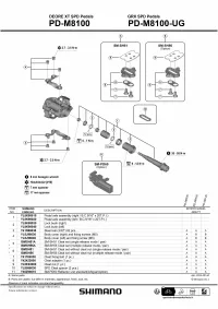 Болт педалей Shimano Deore XT PD-M8100 SPD (правый) 0