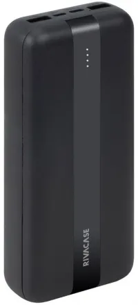 Універсальна мобільна батарея Rivacase VA2081 20000mAh, USB-C, 2*USB-A, Black 0