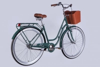 Велосипед 28" Dorozhnik RETRO Velosteel (2025) зелено-сірий 1