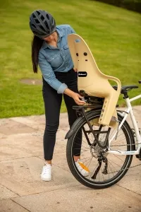 Дитяче велокрісло заднє Polisport Dieffe Bikey Cool ELM, на багажник, 22 кг, швидкий монтаж, синій / жовтий, у компл. багажник HRP - Standard & MIK-HD 7