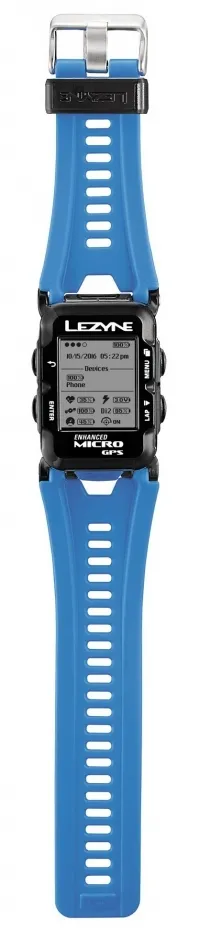 Часы-велокомпьютер Lezyne Micro GPS Watch blue + HR 4