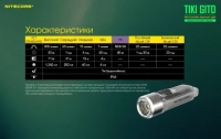 Ліхтар ручний наключний Nitecore TIKI GITD (Osram P8 + UV, 300 лм, 7 реж., USB), люмінесцентний 27