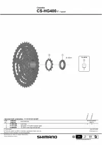 Кассета Shimano Acera CS-HG400 7-speed 11-28T 0