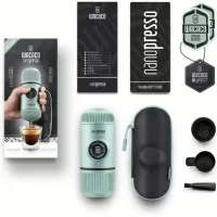 Портативна еспресо-кавоварка Wacaco Nanopresso з чохлом, blue 0