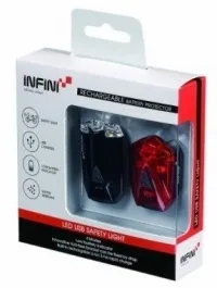 Комплект мигалок Infini LAVA I-260WR1, 4 режиму, USB кабель, з кріпл. 0
