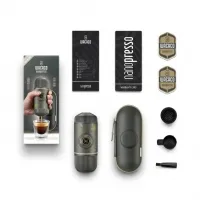 Портативна еспресо-кавоварка Wacaco Nanopresso з чохлом, dark soul grey 1