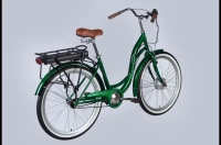 Велосипед 26" Dorozhnik eAQUAMARINE BH 36B 12.5А*г 350Вт (2025) зеленый 1