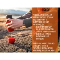 Портативна еспресо-кавоварка Wacaco Nanopresso з чохлом, lava red 11