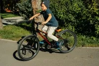 Велосипед Pride Brave 7 24" черно-оранжевый 2018 0
