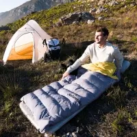 Спальный мешок Naturehike CW400 NH18C400-D (5°C) 210 см M, grey/yellow 0