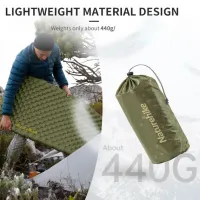 Матрас надувной овальный Naturehike CNH22DZ018 168 см, 70 мм, green 4