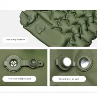 Матрас надувной двойной Naturehike CNK2550WS019, 65 мм,  со встроенной помпой, green 10