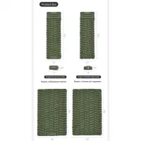 Матрас надувной двойной Naturehike CNK2550WS019, 65 мм,  со встроенной помпой, green 13