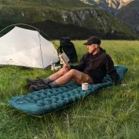 Матрас надувной двойной Naturehike CNK2550WS019, 65 мм,  со встроенной помпой, green 2