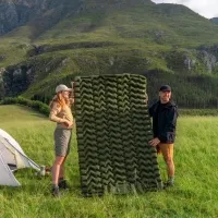 Матрас надувной двойной Naturehike CNK2550WS019, 65 мм,  со встроенной помпой, green 6