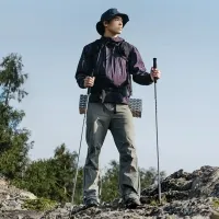 Треккинговая палка 4-секционная Naturehike CNK2450DS016, 110 см, grey 2