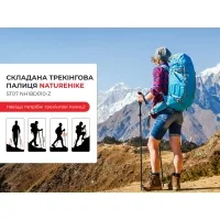 Треккинговая палка 3-секционная Naturehike ST07 NH18D010-Z, 115-135 см, burgundy 4