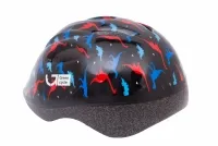 Шлем детский Green Cycle Dino черный/красный/синий лак 0