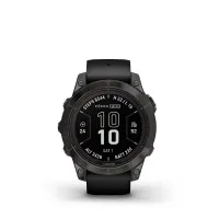 Смарт часы Garmin Fenix 7 Pro Sapphire Solar Edition Carbon Grey DLC Titanium with black band 1