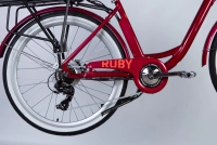 Велосипед 26" Dorozhnik eRUBY DD FR 36B 17.5А*г 500Вт (2025) бордовий 4