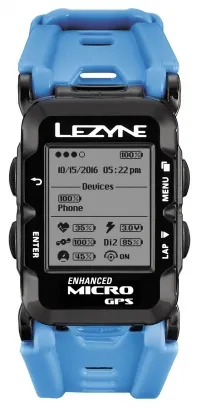 Часы-велокомпьютер Lezyne Micro GPS Watch blue + HR 0