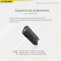 Фонарь ручной наключный Nitecore TIP SE (2xOSRAM P8, 700 лм, 4 реж., USB Type-C), black 10