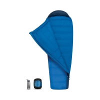 Спальный мешок Sea to Summit Trek TKI (5/-1°C) 198 см, bright blue/denim левый 1