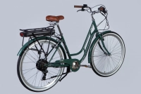 Велосипед 28" Dorozhnik eRETRO Vbr FR 36B 12.5А*г 500Вт (2025) зелено-сірий 1