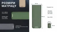 Матрас самонадувающийся Naturehike NH20DZ003, 50 мм, grey 6