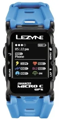 Часы-велокомпьютер Lezyne Micro Color GPS Watch blue + датчик пульса 0