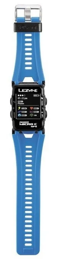 Годинник-велокомп'ютер Lezyne Micro Color GPS Watch blue + датчик пульсу 4