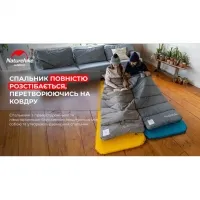 Спальный мешок Naturehike M400 CNK2350WS023 (1°C) 220 см (левый), green 11