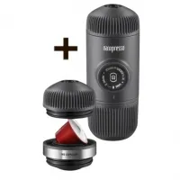 Портативна еспресо-кавоварка Wacaco Nanopresso з адаптером для капсули, grey 0