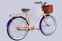 Велосипед 26" Dorozhnik LUX Velosteel (2025) пудровий  1