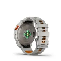 Смарт часы Garmin Fenix 7 Pro Sapphire Solar Titanium with fog gray/ember orange band 3