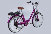 Велосипед 26" Dorozhnik eRUBY DD FR 36B 12.5А*г 500Вт (2025) пурпурний 1