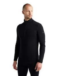 Термофутболка з довгим рукавом ICEBREAKER Men Merino 260 Tech LS Half Zip black 0