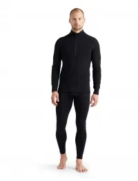 Термофутболка з довгим рукавом ICEBREAKER Men Merino 260 Tech LS Half Zip black 3