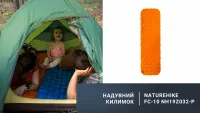 Коврик надувной Naturehike FC-10 NH19Z032-P, 65 мм, orange 0