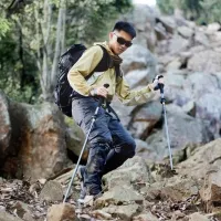 Треккинговая палка 5-секционная Naturehike CNK2450DS012, 103-120 см, green 5