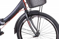 Велосипед 24" Formula SMART (2022) темно-серый с красным (м) с корзиной и багажником 3