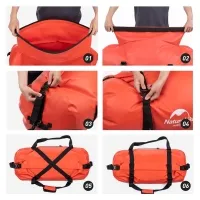 Сумка водонепроницаемая Naturehike NH20FSB03, 120L, red 2