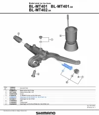 Диафрагма тормозной ручки Shimano BL-M4100 0