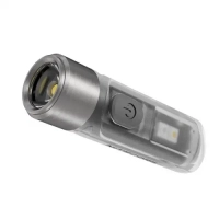 Ліхтар ручний наключний Nitecore TIKI (Osram P8 LED + UV, 300 лм, 7 реж., USB), прозорий 1